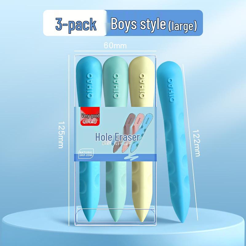 Qihao 8870 Cartoon Perforated Eraser, Odorless, Ideal for First & Second Grade Students, Perfect for Gifts.