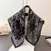 Retro Paisley Print Cotton Feel Headscarf Spring Autumn Warm Scarves Neck Women 65*65Cm Square Decoration Soft Foulard Bandana