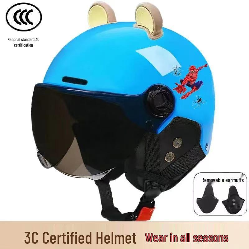 

Children s 3C Electric Motorcycle Helmet – Breathable, Lightweight, Sun-Protective Safety Gear for Boys and Girls, All-Season Use