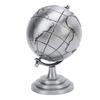 Roterande jordglob prydnad bord skrivbordsdekor legering 360 graders rotation hantverk S grå