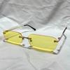 [USED] Rimless Gold Yellow Lens Limited Edition Gold Korean Sunglasses Eyeglasses
