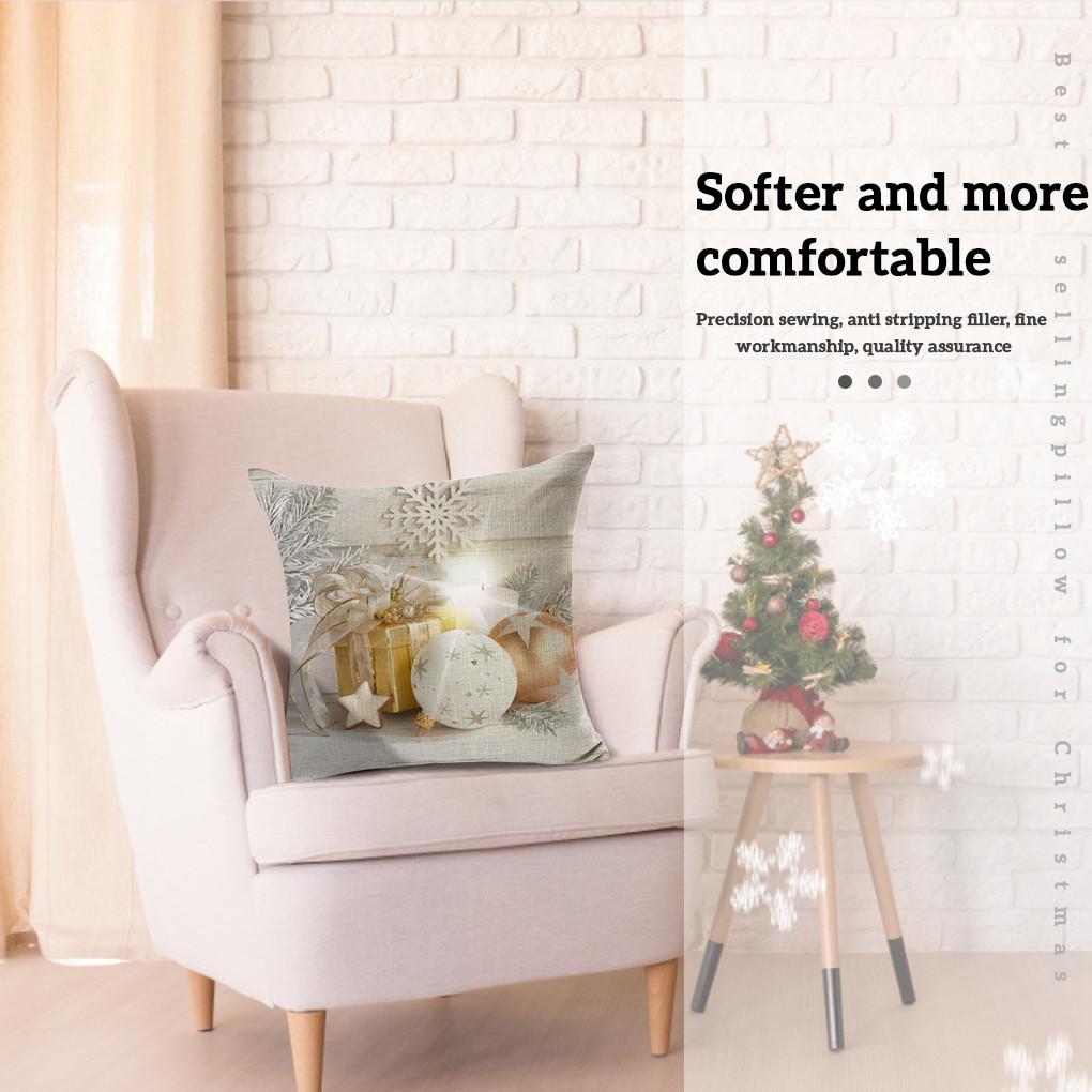 Christmas Pillow Cover Home Decor Sofa Waist Cushion Cover Pillowcase 45x45cm