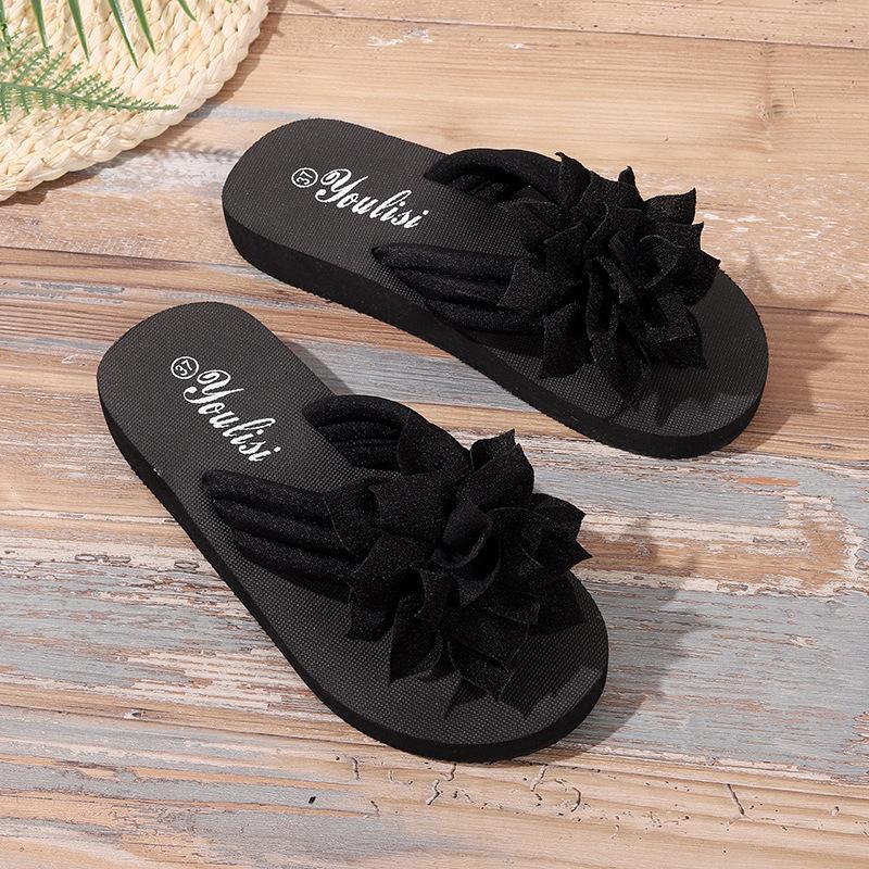 Unisex Plus Size Floral Toe Post Flip-Flops for Summer