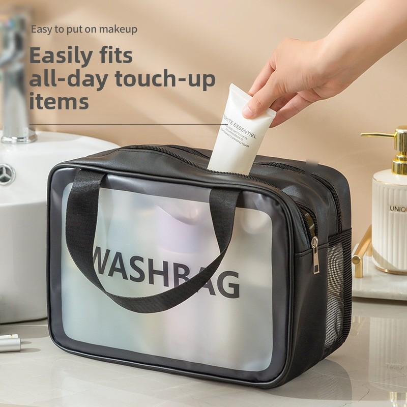 1PC Portable Cosmetic Waterproof Bag Large Capacity Dust Proof Make Up Storage Handbags Fashion Transparent Travel Bags