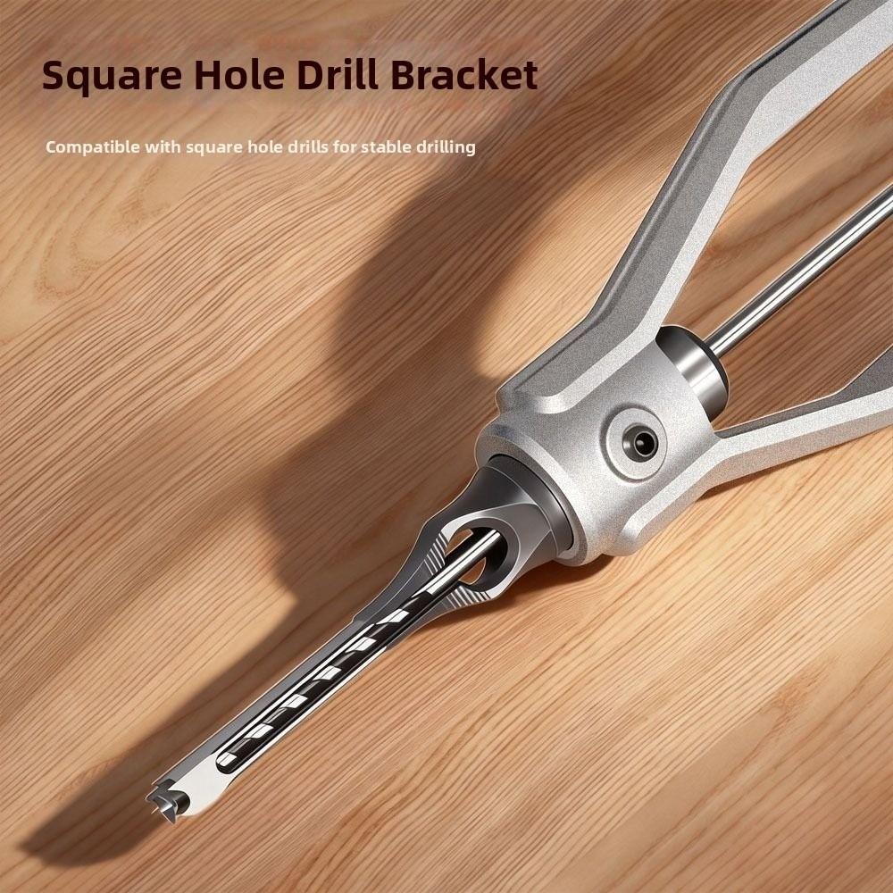 Portable Square Hole Drill Bit 6.4/8/11/12.7/14mm Adapter DIY Square Hole Drill Bit Adapter Mortising Chisel Drill