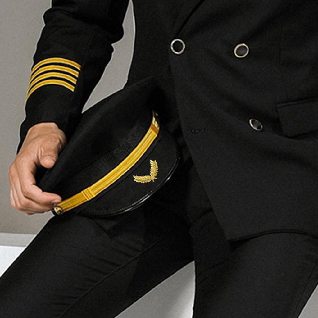 Stewardess Uniform Cap Badge Set of 5 Hat Emblem Airline Crew Hat Badge Hat Accessories for Airline Attendant Uniforms