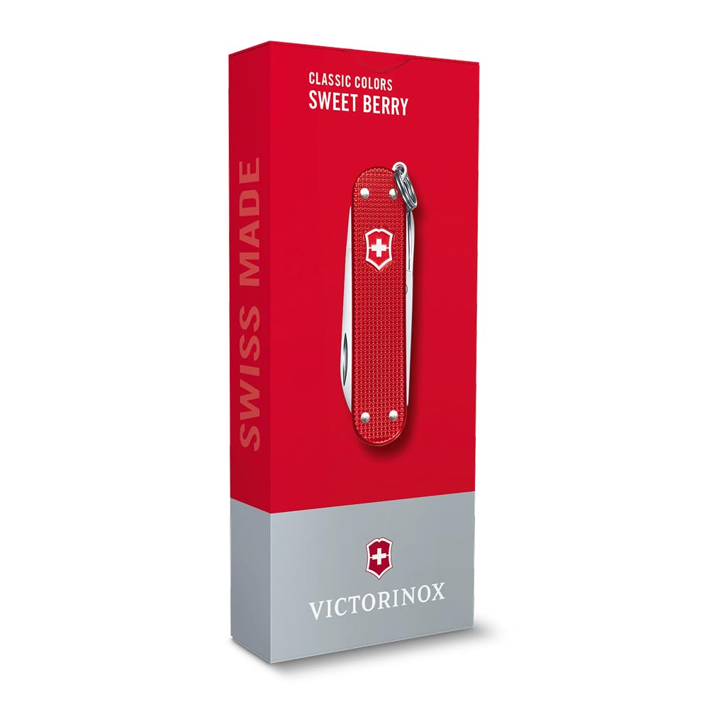 VICTORINOX Classic ALOX Swiss Army Knife in Sweet Berry Classic disaster preparedness outdoor flathead nail and with 5 and Colors. Multi-functional