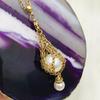 Natural Crystal Holder Necklace Colorful Stone Mesh Pocket Pendant Choker Adjustable Chain Neckchains for Women Girl