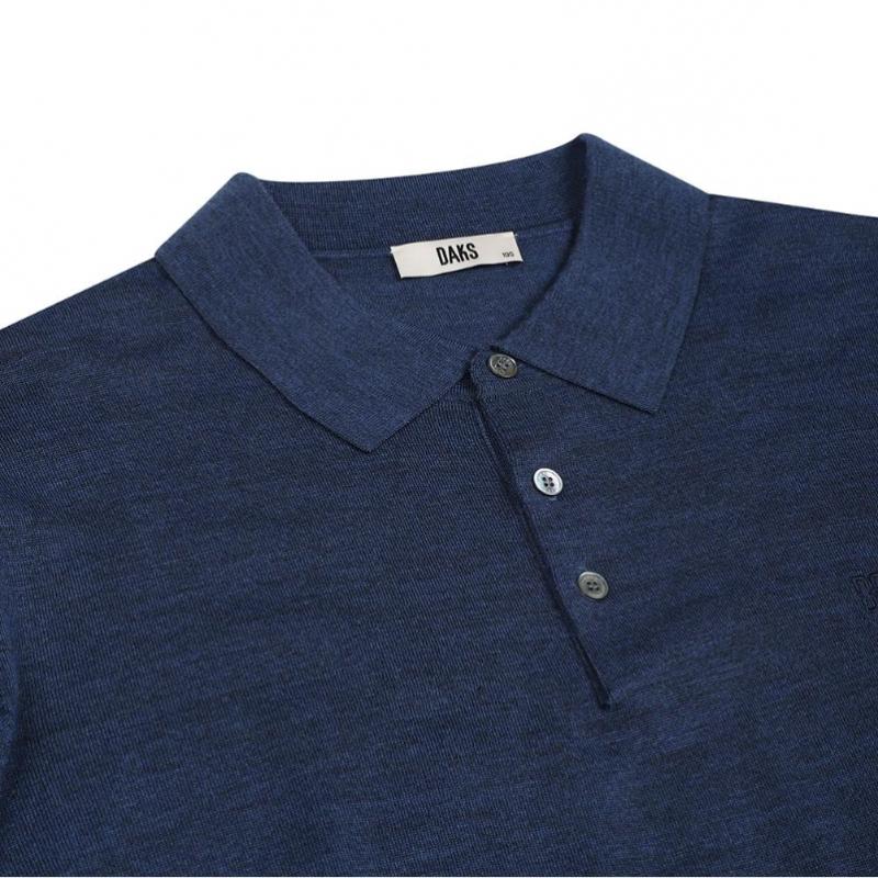 Daks Viscose Blend Plain Collar Knit Dmp1swtl102n1