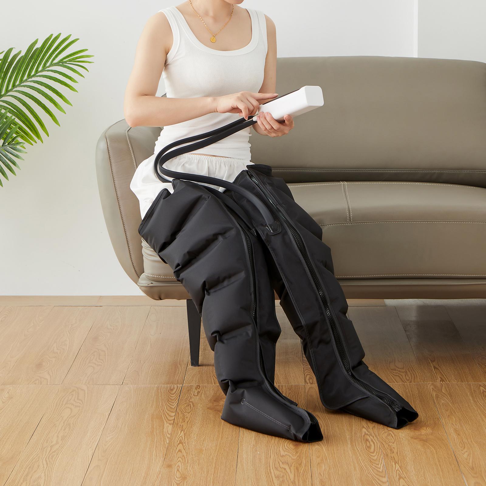 

Компрессионный массажер для ног с 3 режимами и 3 уровнями интенсивности для циркуляции и расслабления - Массаж голеней, коленей и стоп Спортивные восстановительные ботинки