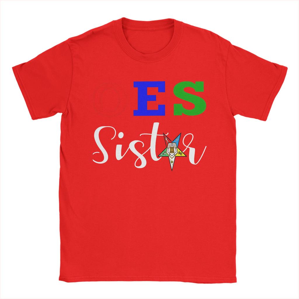 Unisexs Oes Order Of The Eastern Star Sistar Sisterhood T Shirts Cotton Top Tees Shortsleeved Tshirt Crew Neck Tshirt Plus Size