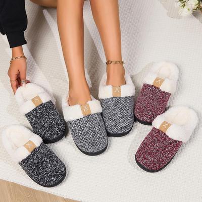 Cozy Indoor Fur Slippers - Warm Autumn/Winter Thick Plush Cotton Slippers
