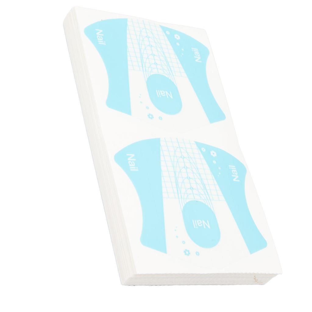 100pcs Reusable Nail Art Guide Form Self Adhesive Nail Art Extension Sticker for Nail Salon