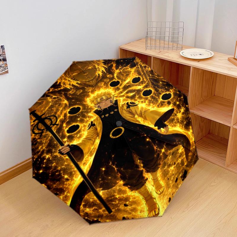 1PC NARUTO Automatic Umbrella - Suitable Travel Outdoor Portable Umbrella Birthday Gift Daily Essentials