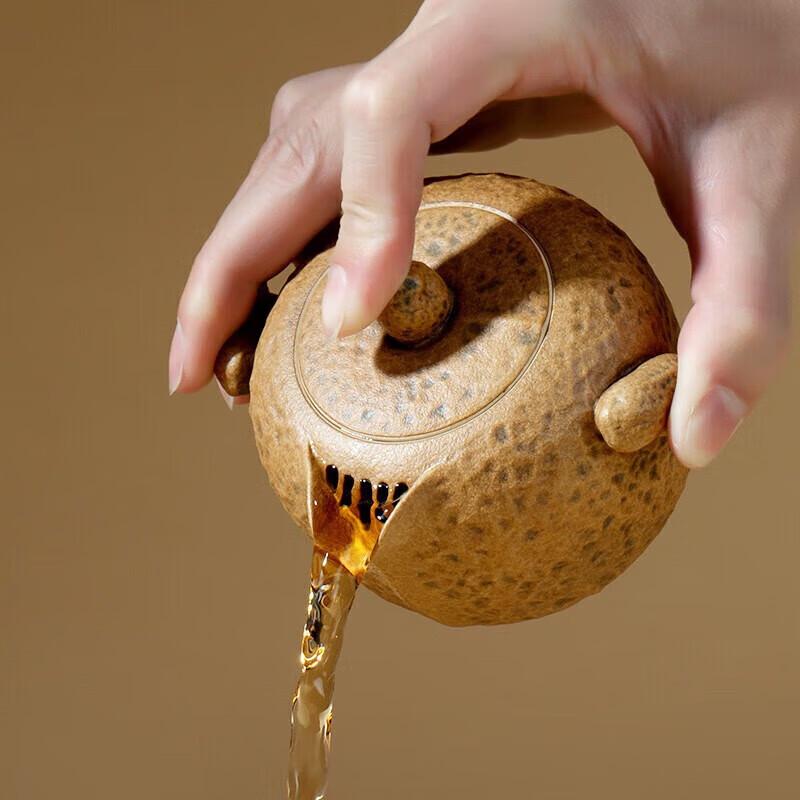 Wanqiantang Portable Ceramic Tea Set, 1 Pot 2 Cups