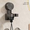 Plastic Suction Cup Hair Dryer Holder Wall Mounted Reusable Hair Dryer Storage Rack Punch-Free Space Saving