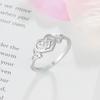 S925 Silver Love Heart Celtic Knot Ring for Women Hollow Out Geometric Ring Wedding Party Gifts Fine Jewelry