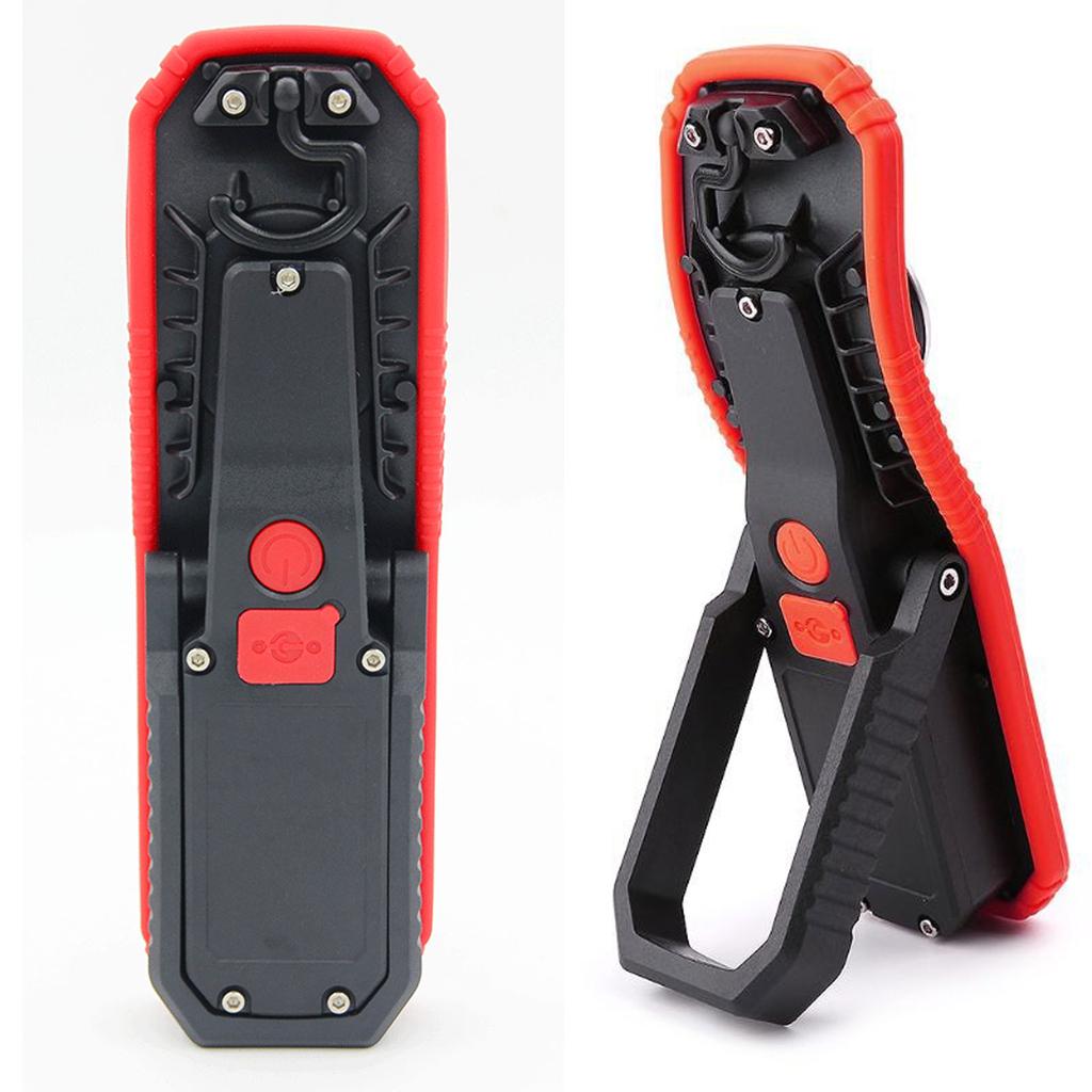 New Portable Flashlight Torch USB Rechargeable LED Work Light Magnetic COB Lantern Hanging Outdoor Camping Hook Lamp Power Light