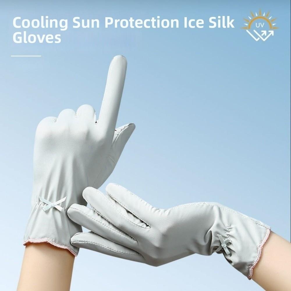 Thin Ice Silk Riding Gloves Sun Protection Summer Driving Mittens Women Sunscreen Gloves  Riding