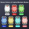 4PCS Wireless LED Strobe Lights with Remote Control RGB 7 Color Rechargeable IP65 Anti Collision Led Emergency Warning Lights