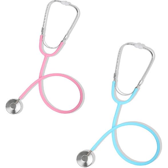 Kids Stethoscope Toy, 2 Pack Real Working Stethoscope Toy for Toddler 3 4 5, Doctor Play Set for Role Play, Medical Pretend Playset for Boys Girls