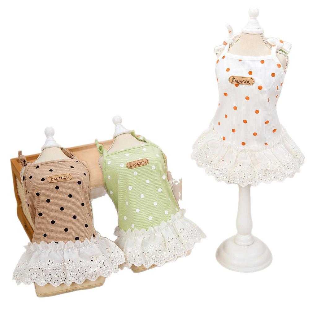 Summer new medium and small teddy dog small fresh floral Korean little suspender cute princess dress pet clothes