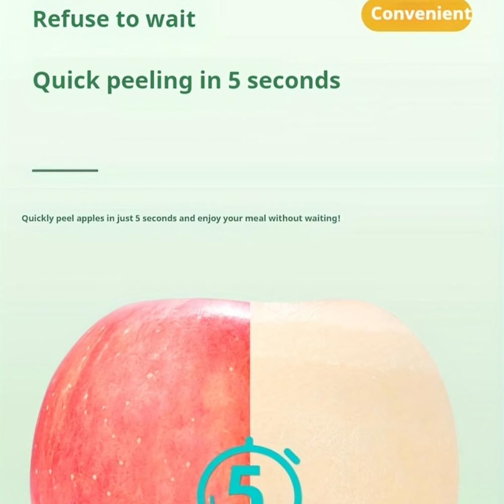 Automatic Electric Fruit Peeler Machine with Quick, Easy Peeling, Durable ABS Construction, One-Touch Operation, Auto Shut Off