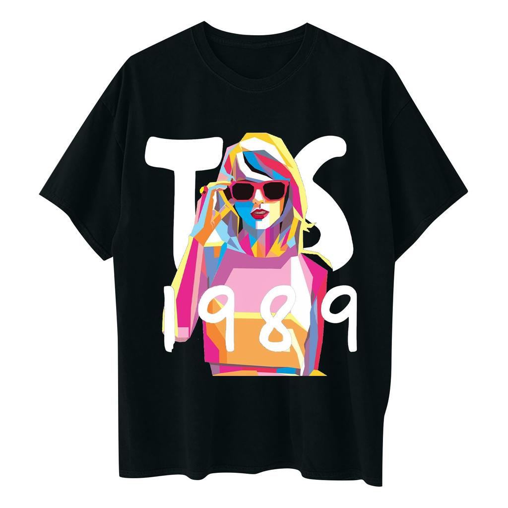 Lässiges, lockeres, bedrucktes T-Shirt für Damen mit Rundhalsausschnitt, kurzärmeligem Pullover