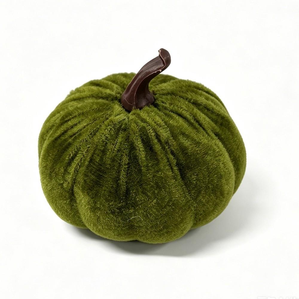 Plush Texture Velvet Pumpkin Velvet Fabric Plush Pumpkin Reusable Artificial Pumpkin Photo Props