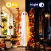 3.94ft Swinging Light Up Ghost Outdoor Yard Decoration Hanging Spooky Prop Tree Porch Garden Halloween Animated Party Supplies
