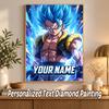 Gogeta Custom Name Diamond Painting Personalized 5D Full Drill DIY Diamond Art Home Decor
