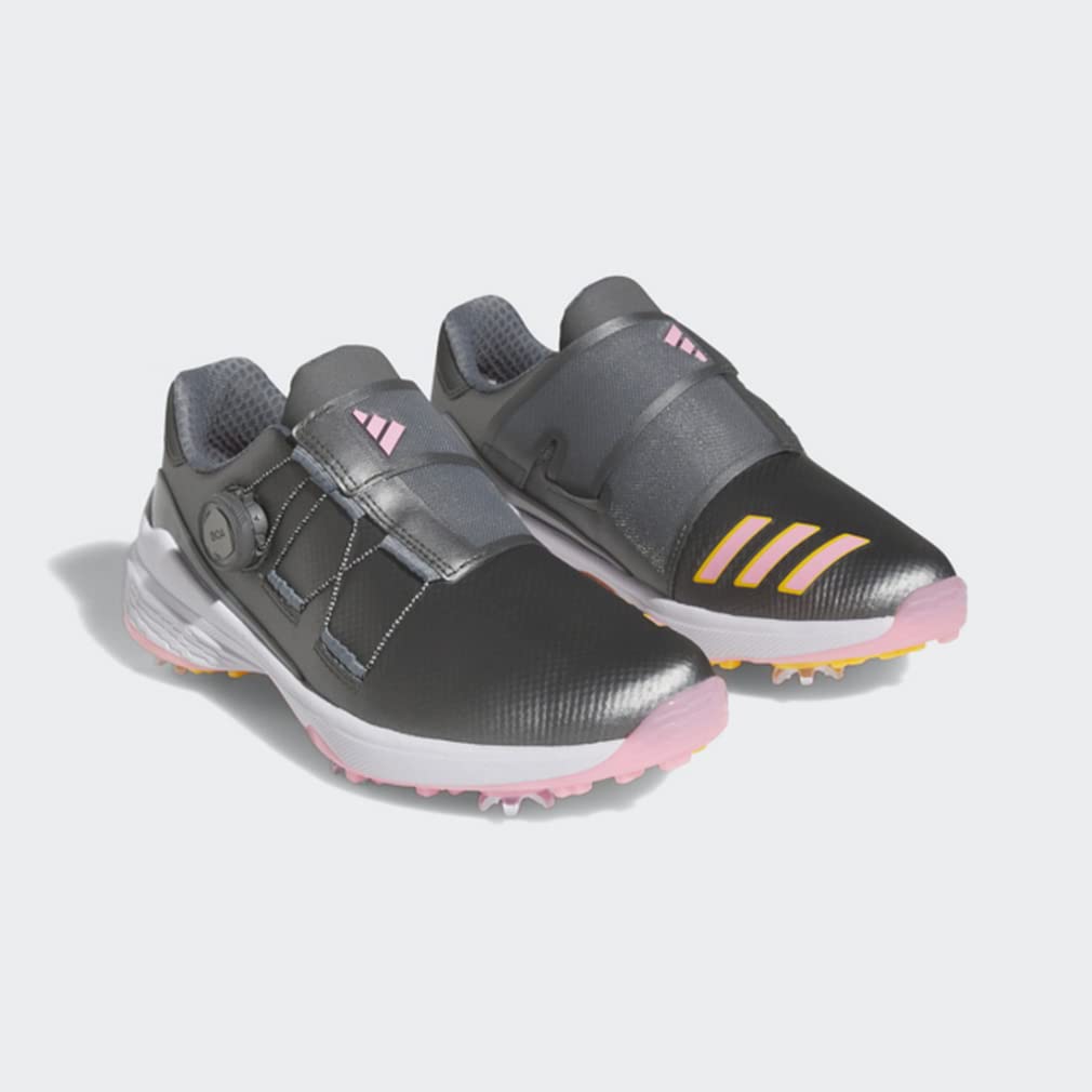 Golf Shoes ZEDGE 23 Boa Dark Silver Pink cm [Adidas Golf] Women's Metallic/Solar Gold/Beam 23.0