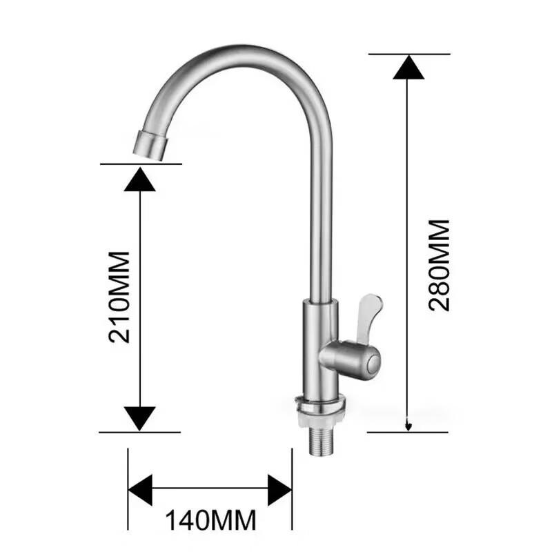 TLXT Single Cold Kitchen Sink Faucet