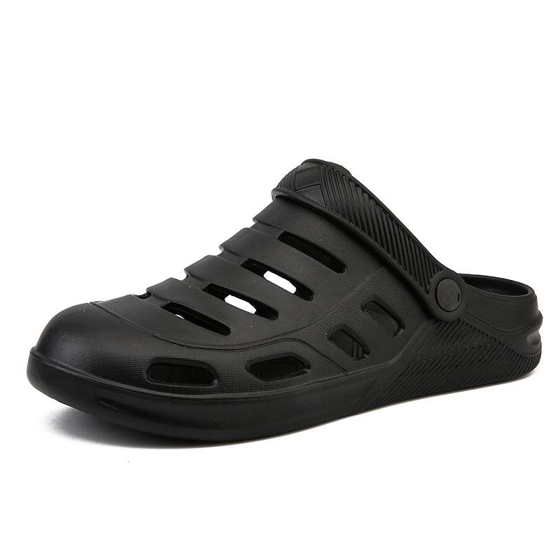 Couple Thick-Soled Hole Shoes Slippers Sports Soft-Soled Outer Wear Bag Head Beach Shoes Non-Slip Dual-Purpose Sandals