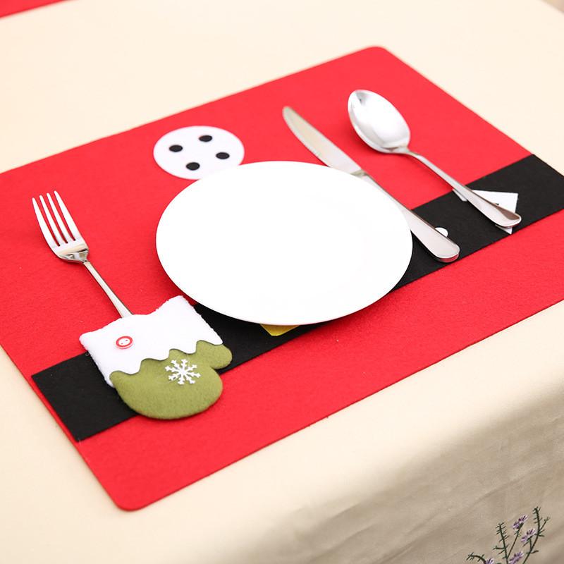Christmas Dcor Ultrasonic Table Mats Cozy Fabric Table Setting Pad For Dining Tables