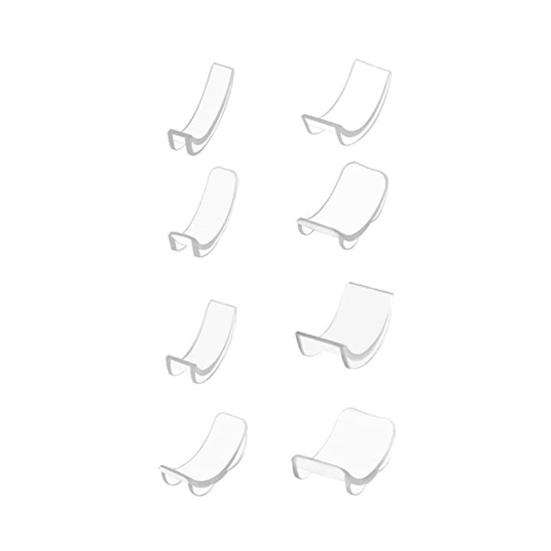 8 Pcs/Set Ring Size Adjuster Mat Transparent Invisible Non-irritation Reusable Soft Anti-slip Different Sizes Ring Size Reducer Mat Ring Guard