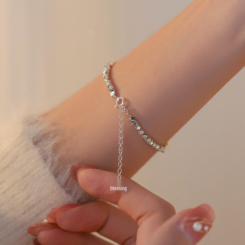 S925 Sterling Silver Korean Style Women's Bracelet - Perfect for Couples and Birthday Gifts