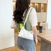 Versatile and Simple Leather Women's Dumpling Bag, Fashi Embroidered Underarm Shoulder Bags, Suitable for Commuting Banquets