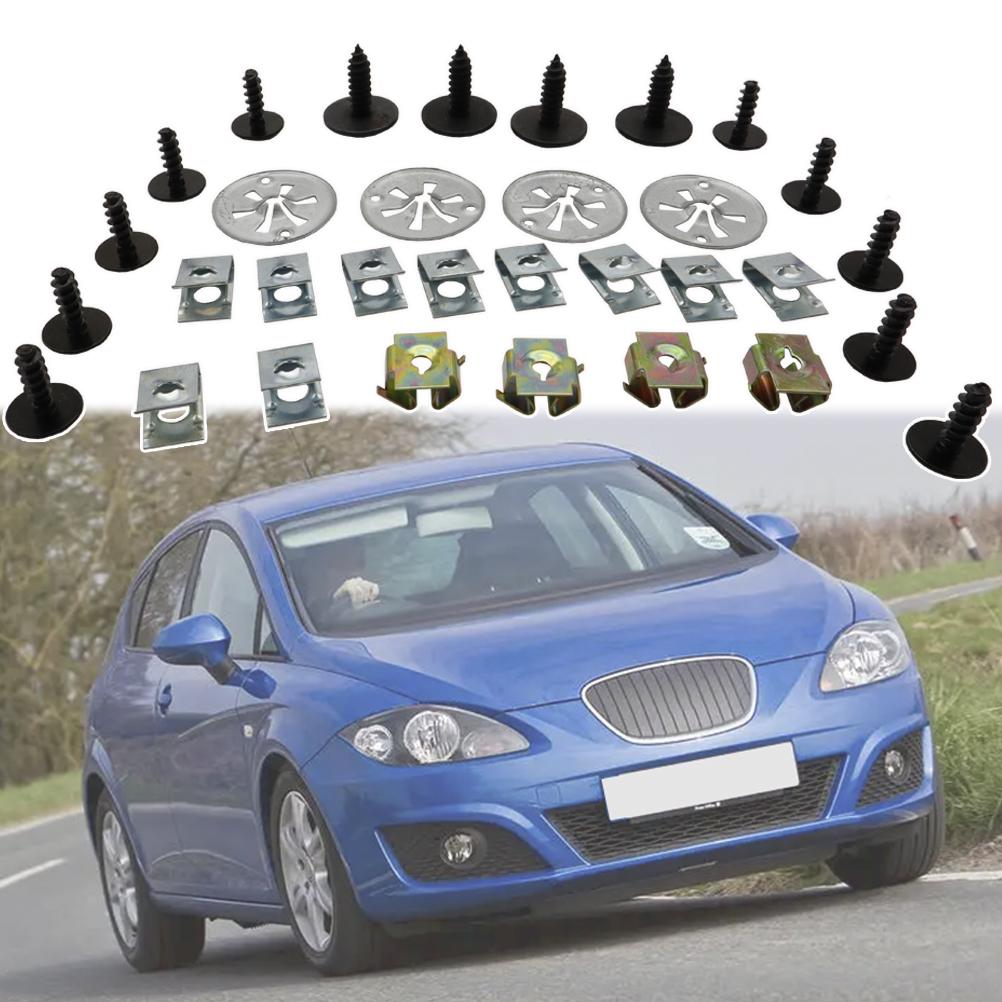 32PCS/Set For VW Golf MK4 Bora A3 Car Engine Undertray Cover Clips Car Bottom Splashguard Shield Fastener Retainer Screw