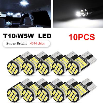 5/10Pcs W5W T10 168 194 Led Car Interior Light 26 Smd 4014 Chip Dome Reading License Plate Signal Lamp White Instrument Lights