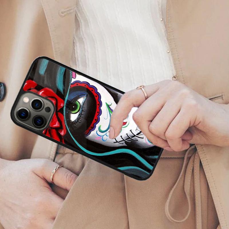 Mexican Catrina Skull Magnetic Phone Case For APPLE iPhone 17 Air 16 14 13 12 Pro Max 15 Plus Wireless Charge With MagSafe Cover