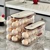 Multi-layer Sloped Egg Storage Box with Fresh-Keeping Tray for Refrigerator Door