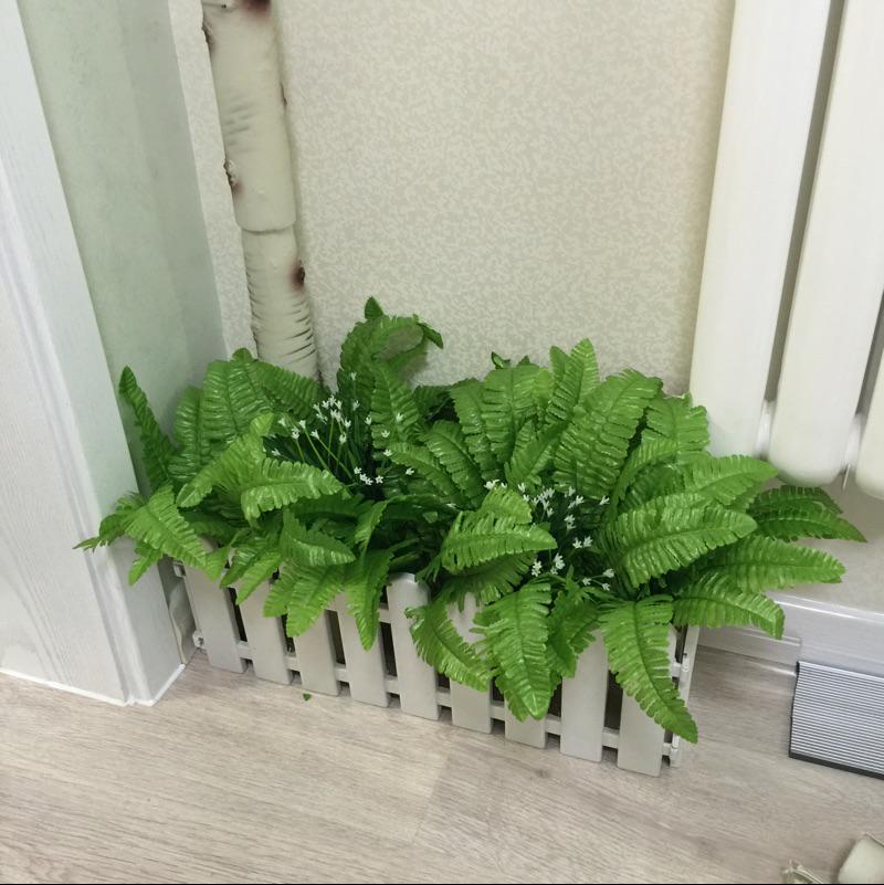 White Plastic Picket Fence for Garden, Flower Bed, or Kindergarten Decoration