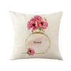 Pillow Linen Printed Pillow Cover Ins Plant Watercolor Printed Pillow Home Decoration Festival Fabric Cushion Bedside Backrest