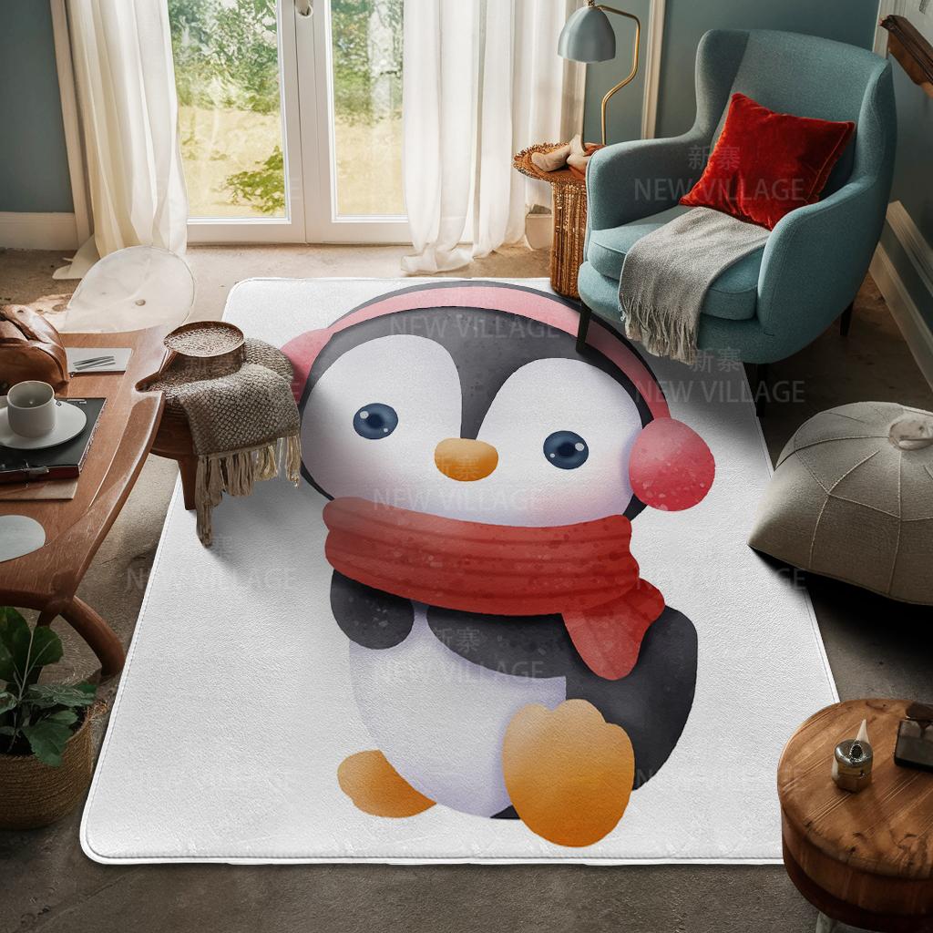 House Entrance Carpet Home Door Mat Living Room Bath Foot Bathroom Non-slip Water Absorption Rugs Bath Merry Christmas Winter