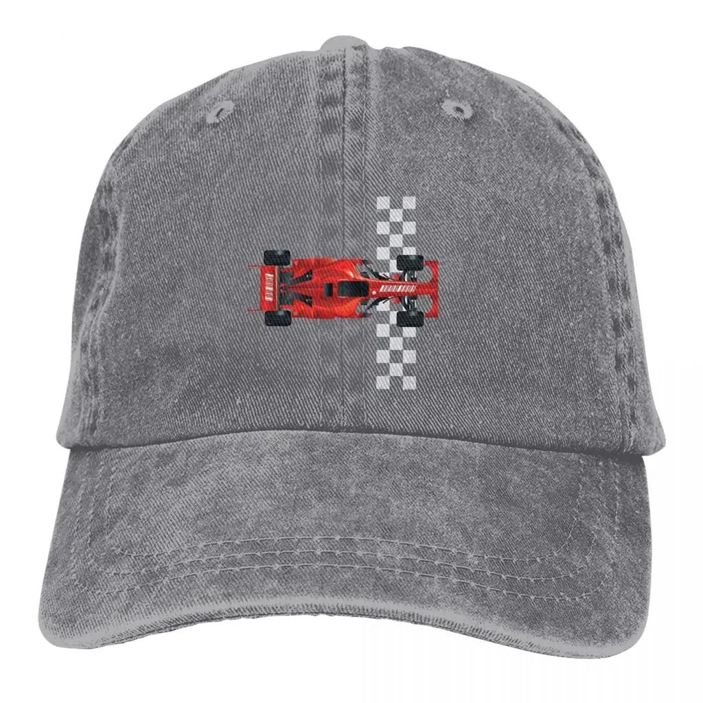 Summer Cap Sun Visor Red Finish Hip Hop Caps F1 Car Race Cowboy Hat Peaked Trucker Dad Hats