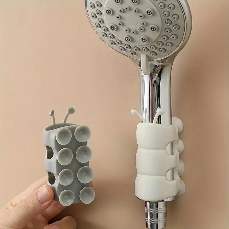 1PCS Caterpillar Shower Suction Cup Silicone Punch-free Universal Bracket Bathroom Shower Head Strong Adsorption Fixer Base
