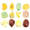 12pcs Resin Fruit Vegetables Mini Fake Food Decorative Kitchen Ornaments For Dollhouse Table Centerpiece Photo Props Educational