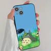 M-Miyazaki Anime S-Spirited A-AwayS T-Totoro Handyhülle Cool Schwarz Silikon Weich Für IPhone 16 15 14 13 12 11 X XR Plus Pro