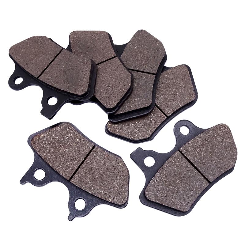 1 Set Motorcycle Front & Right Brake Pads for Harley FLHTC / FLHTCi Electra 2000 2001 2002 2003 2004 FLHR Road King 2000-2007